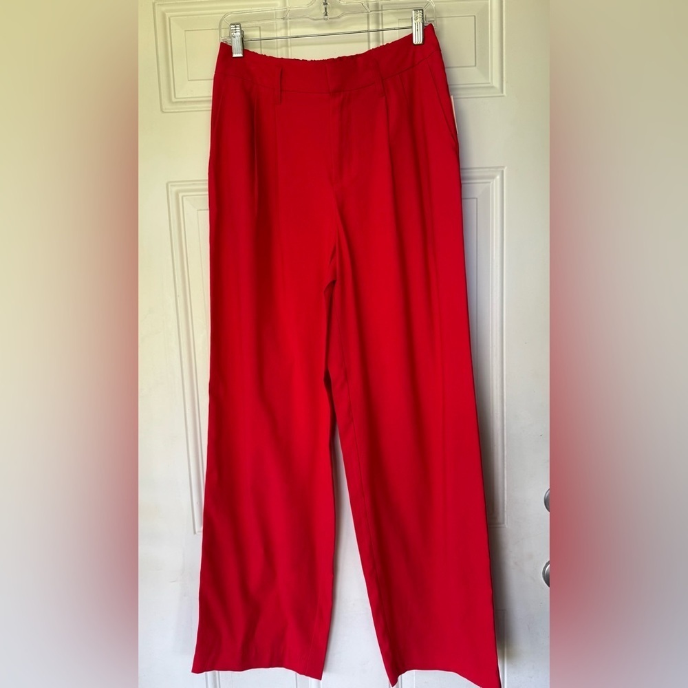 🎯50% OFF! a new day women’s red high rise straight leg trouser pants